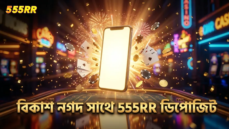 বিকাশ ও নগদ মাধ্যমে 555RR ডিপোজিটের সফল লেনদেন প্রমাণ।